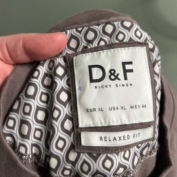 D&F Ricky Singh nature embroidered t shirt mushroom flower print relaxed fit - Picture 4 of 6